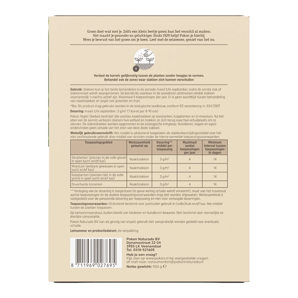 Pokon Bio Tegen Slakken Korrels 900gr - Insecten En Ongedierte -Plantenverzorging Winkel pokon bio tegen slakken korrels 900gr insecten en ongedierte 2 1